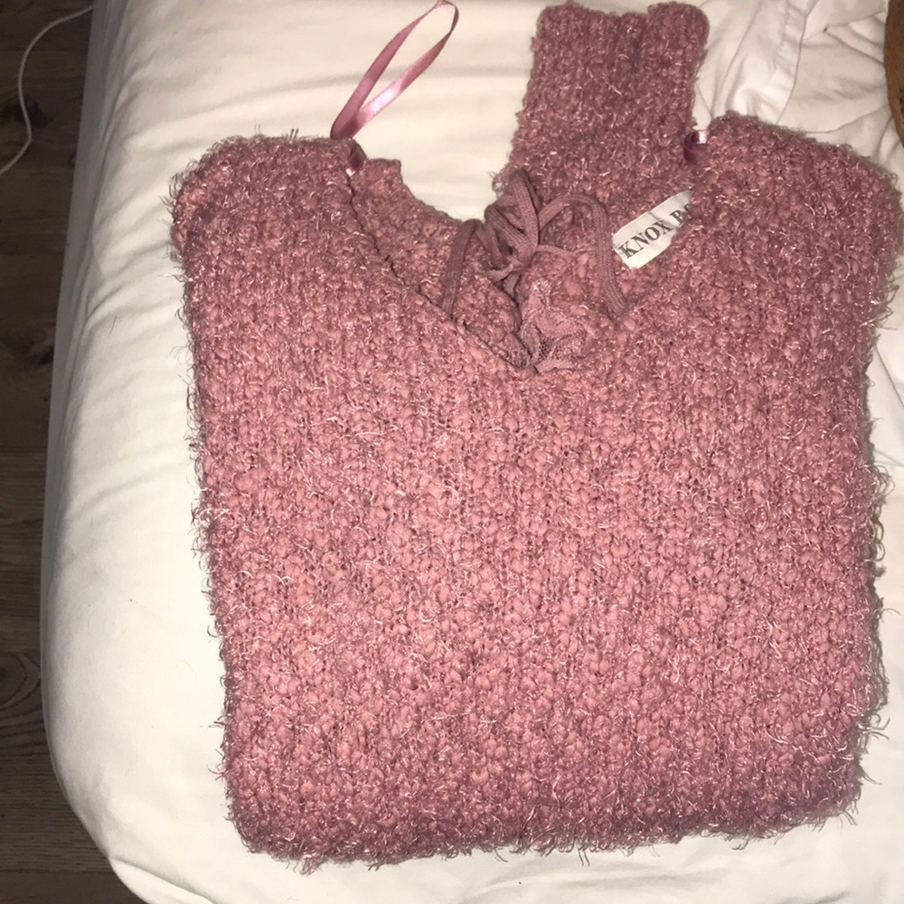 target sweater with lace detailing on the back